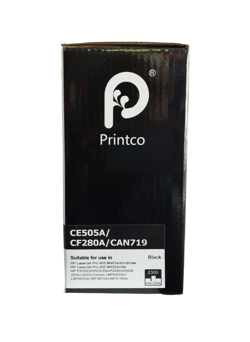 Printco Compatible HP Toner 05A/80A/719/720 Black Toner Cartridge | Works with HP LaserJet P2035, P2055 Series | CE505A/CF280A/Cartridge 719/Cartridge 720 Black Toner Cartridges Works with HP LaserJet Pro 400 M401 Series, HP LaserJet Pro 400 MFP M - Image 3